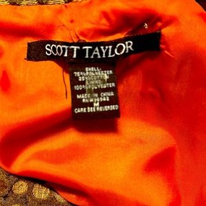 Orange and brown polkadot casual jacket